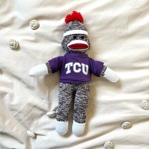 11” Texas Christian University Sock Monkey Plush